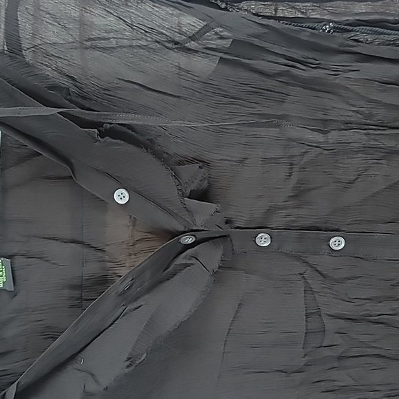 2oh 2 old hippies threads black silk shirt nwt Women's small - Picture 6 of 8